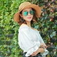 thumbnail image 3 of SikaFu Korean Version Foldable Handmade Large Brimmed Straw Hat For Women, Versatile In Summer, Fresh And Refreshing, Beach, Sun Protection And Sunshade Hat For Summer, 3 of 8