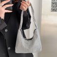 thumbnail image 6 of Silver Underarm Bag Rhinestone Evening Bag Handbag Shoulder Bag for Female, 6 of 13