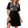 thumbnail image 2 of CIENVNSTG Women's Fashion Dress Solided Color Spring Vogue Holiday Dress Elegant Versatile Beach Dress, 2 of 5