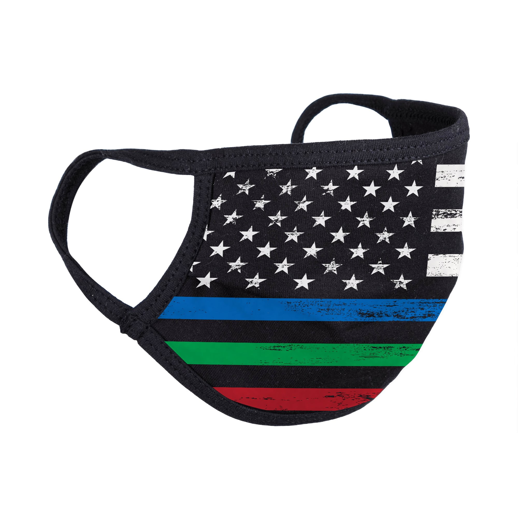 Police US USA Flag Neck Gaiter Thin Blue Line Support First Responder Face Mask 