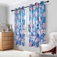 thumbnail image 2 of Yayeee Window Curtains Light Filtering 63"x42" Grommet Panel Pair Home Living Room Decor, Blue Daisy, 2 of 7