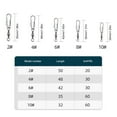 thumbnail image 3 of 200Pcs High Carbon Steel Fishing Barrels Swivels Fishing Barrels Line Connectors Fishing Lures Connectors Tool Enduring, 3 of 9
