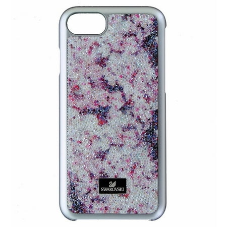 Swarovski Glass Jewel - Swarovski Glam Rock Case for Apple iPhone 8 & 7 - Silver/Purple and Clear Gems