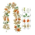 thumbnail image 4 of RBCKVXZ Fall Leaves Garland for Fall Decor - 5.8 ft Artificial Autumns Leaves Vines for Halloween Thanksgiving Decor, Home Mantel Dinner Fireplace Decoration (Red), 4 of 6