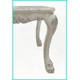 thumbnail image 5 of Traditional Bone White Coffee Table with Scalloped Floral Top & Oversized Claw Legs, Spacious for Living Room, 5 of 6