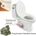 thumbnail image 3 of Dopebox Frog Toilet Bolt Caps, Decorative Toilet Bolt Covers, Funny Ceramic Cute Frog/Turtle Covers Toilet Bolts Bathroom Decor, Ceramic Frog Toilet Bolt Cover, for Any Toilet Bolt (4PCS), 3 of 10