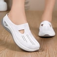 thumbnail image 4 of Willtoo Orthopedic Nurse Shoes for Women with Arch Support - Slip On Tennis & Walking Sneakers, Wide Width Non-Slip Server Shoes, Valentine’s Day & Birthday Gifts White 6.5 Wide, 4 of 5