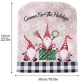 thumbnail image 4 of Juego de 2 fundas para sillas navideñas, fundas para sillas de comedor con patrón de gnomo sueco, fundas para asientos de sillas con cuadros escoceses para decoración de fiestas navideñas, 4 of 4