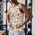 thumbnail image 5 of KLL Mushrooms Print Men's Muscle Gym Workout Stringer Tank Tops Bodybuilding Fitness T-Shirts Tank Tops Men-XX-Large, 5 of 7