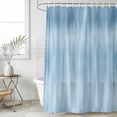 thumbnail image 6 of Polyester Fabric Light Blue Shower Curtain, Modern Abstract Art Ombre Striped Waterproof Bathtub Curtain Bathroom Decor Set with Hooks 60 x 72 Inches, 6 of 6