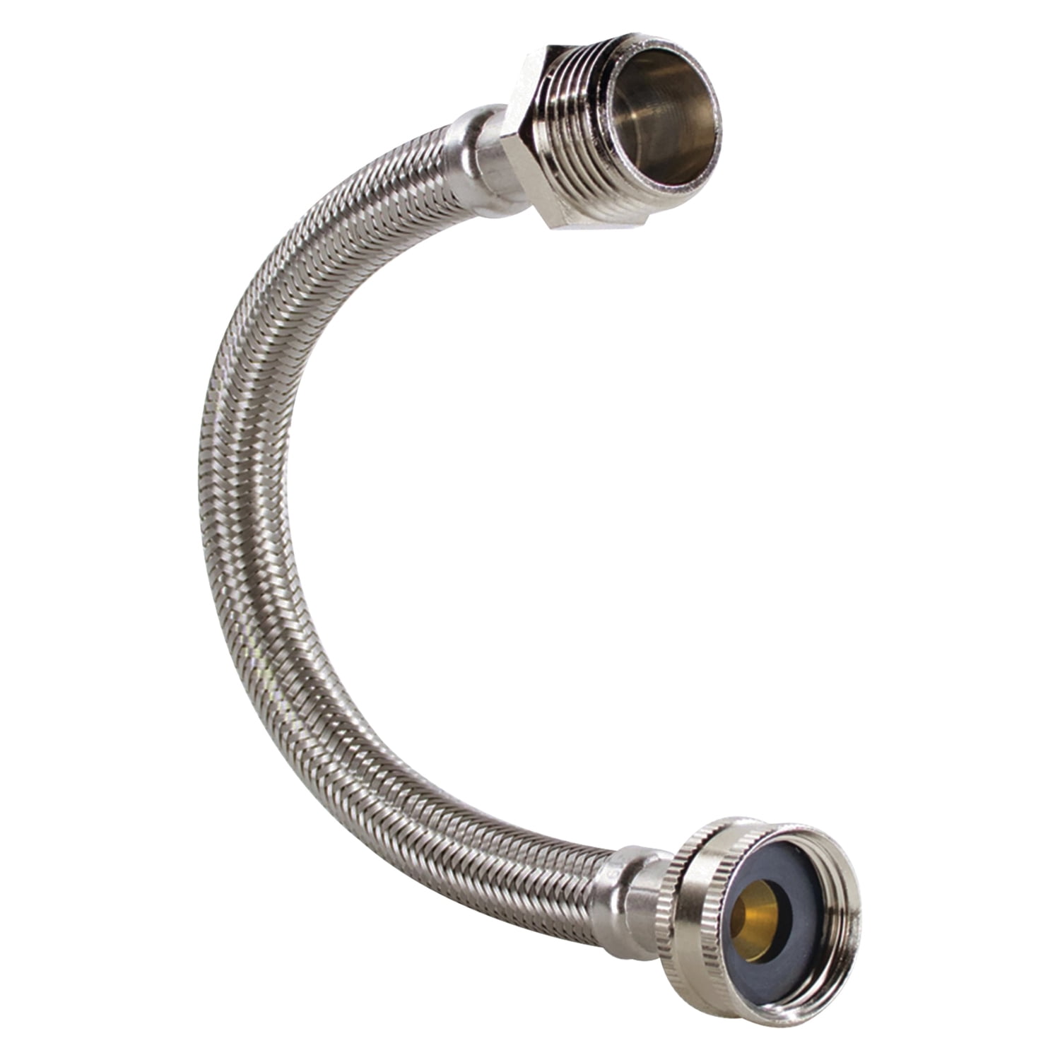 Certified Appliance Accessories WI12SSFM Braided Stainless Steel Water-Inlet Hose, 1ft