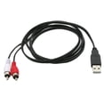 thumbnail image 1 of USB A Enchufe A 2 Cable Hembra Adaptador De Video Convertidor Cable De TV 4.9 Pies Baoblaze USB A Enchufe macho a RCA hembra, 1 of 8
