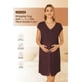 thumbnail image 6 of Ekouaer Women's Maternity Short Sleeve Dresses Maternity Dress Sleepwear Pajama Pregnancy Nightgown, 6 of 7