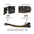 thumbnail image 4 of MesaSe 5 Pack PCIe 8 Pin Female to Dual 8 Pin (6+2) Male PCI Express Adapter Power Cable PCIE Y - Splitter Extension Cable 7.87 Inches, 4 of 5