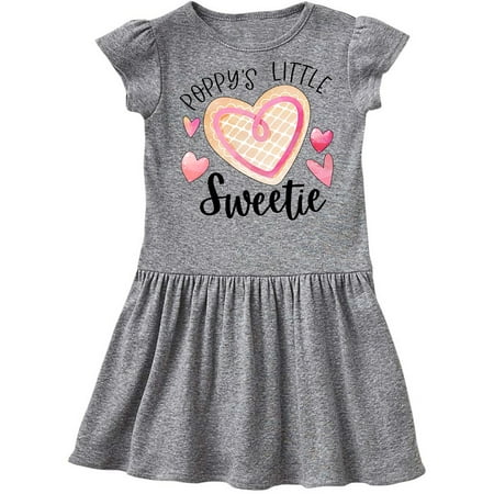 

Inktastic Poppy s Little Sweetie with Pink Heart Cookie Gift Toddler Girl Dress