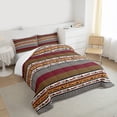 thumbnail image 3 of Feelyou Boho Aztec Women Queen Comforter Set, Western Boho Bedding Comforter Set, 3pcs, 3 of 8