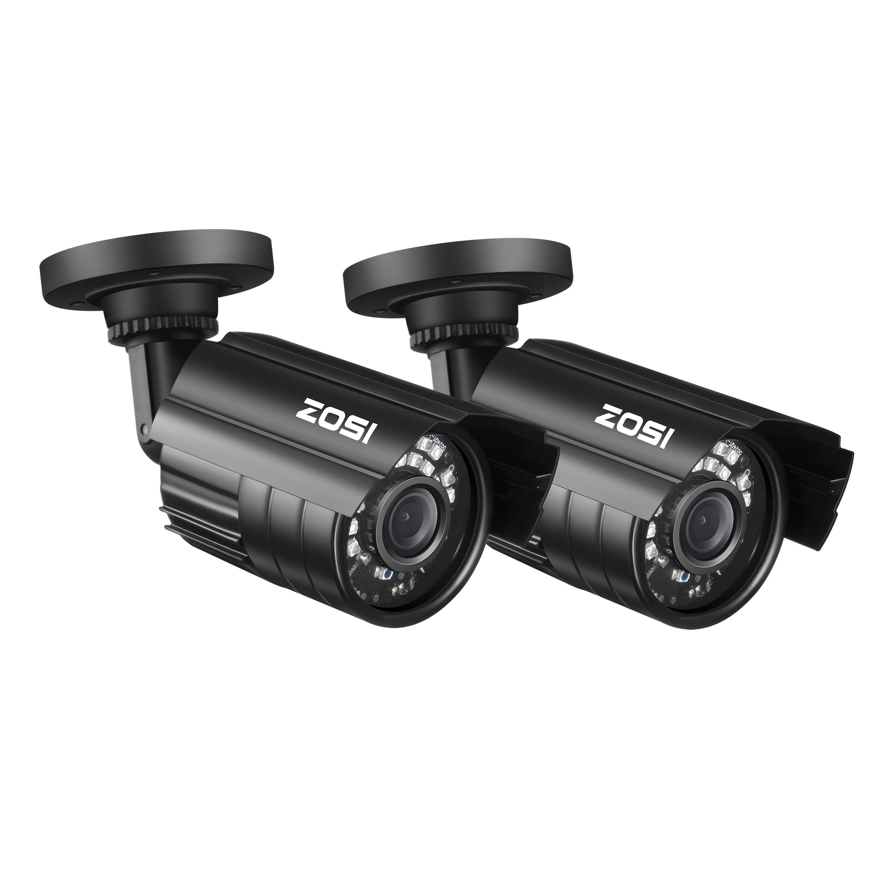 ZOSI 2 Pack Fake Security Camera Bullet with Red Light,Dummy