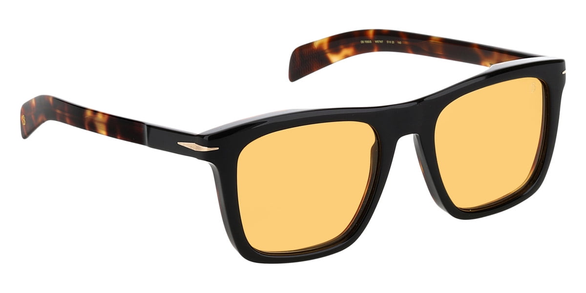 David Beckham Db 7000/S Full Rim Square Black Havana Sunglasses