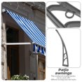 thumbnail image 3 of Luxshiny Canopy Door Plastic Steel Grey 1Pack Support Shade, 3 of 8