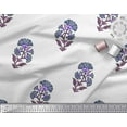 thumbnail image 2 of Soimoi Cotton Voile Fabric Leaves & Floral Block Decor Fabric Printed Yard 56 Inch Wide, 2 of 3