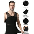 thumbnail image 6 of Hanerdun Mens Body Shaper Compression Shapewear Slimming Vest Workout Tummy Control Waist Trainer L, 6 of 7