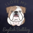 thumbnail image 3 of CafePress - I Love My English Bulldog T Shirt - Women's V-Neck Dark T-Shirt, 3 of 4