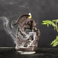 thumbnail image 1 of Backflow Dragon Incense Burner Holder Censer Meditation Ornament Decoration, 1 of 8