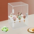 thumbnail image 2 of Miumaeov Ice Cream Cone Holder Clear Acrylic Display Cabinet 9 Holes Ice Cream Cone Holder, 2 of 11