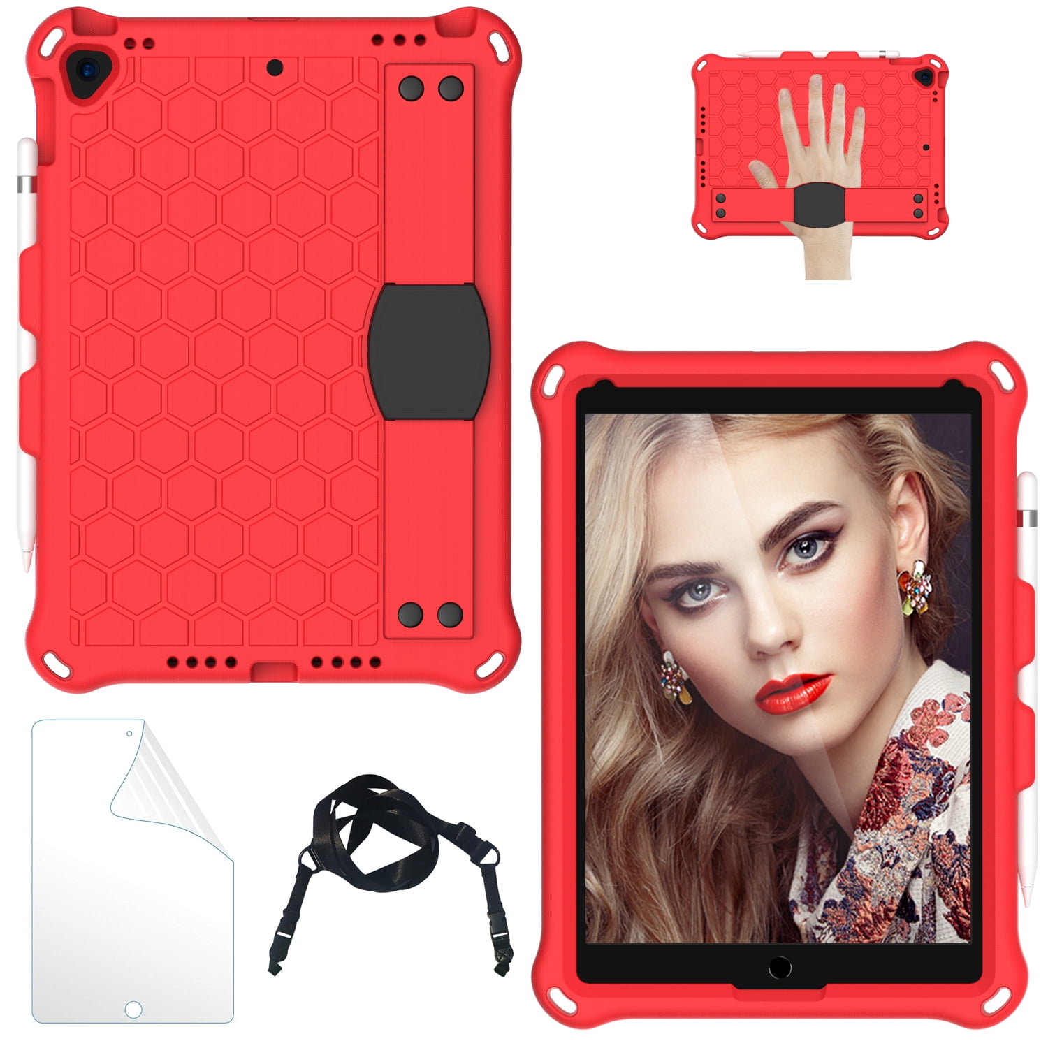 iPad 8th 7th Generation Cases with Screen Protector, iPad 10.2" 2002