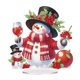 thumbnail image 1 of 5D DIY Art Decoraciones Mesa Kits Adornos Kit Acrílico Forma Especial Muñeco Nieve Navidad para Oficina en El, 1 of 9