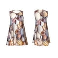 thumbnail image 7 of Yiaed Sea Shells Print Women's Sleeveless Dress, Loose Fit Summer Dress, Casual Sleeveless Dress for Women, 7 of 7