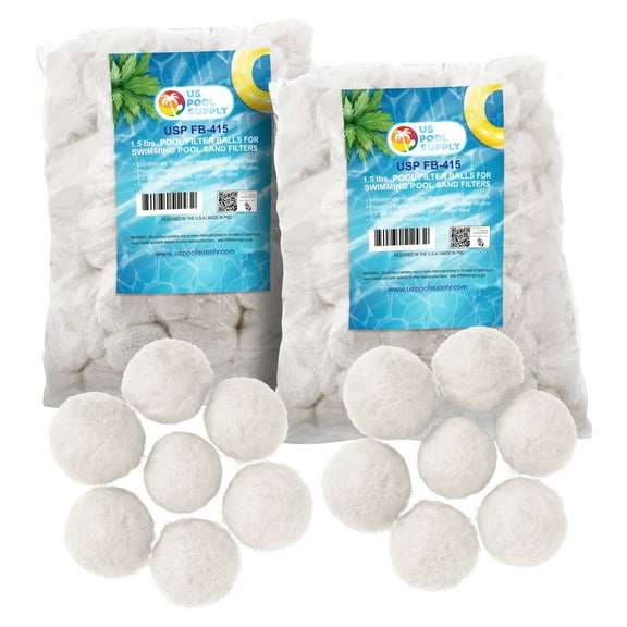 Ziwoki 3.0 lbs Pool Filter Balls - Fiber Filter Media for Swimming Pool Sand Filters (Equals 100 lbs Pool Filter Sand) - Higher Filtration