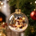 thumbnail image 4 of Glowing 3D Christmas Story Ornament, 3.9" Warm LED Light Miniature Winter Scene Hanging Bauble, Christmas Tree Hanging Decor Ball, Holiday Home & Party Decoration for Window, 4 of 6