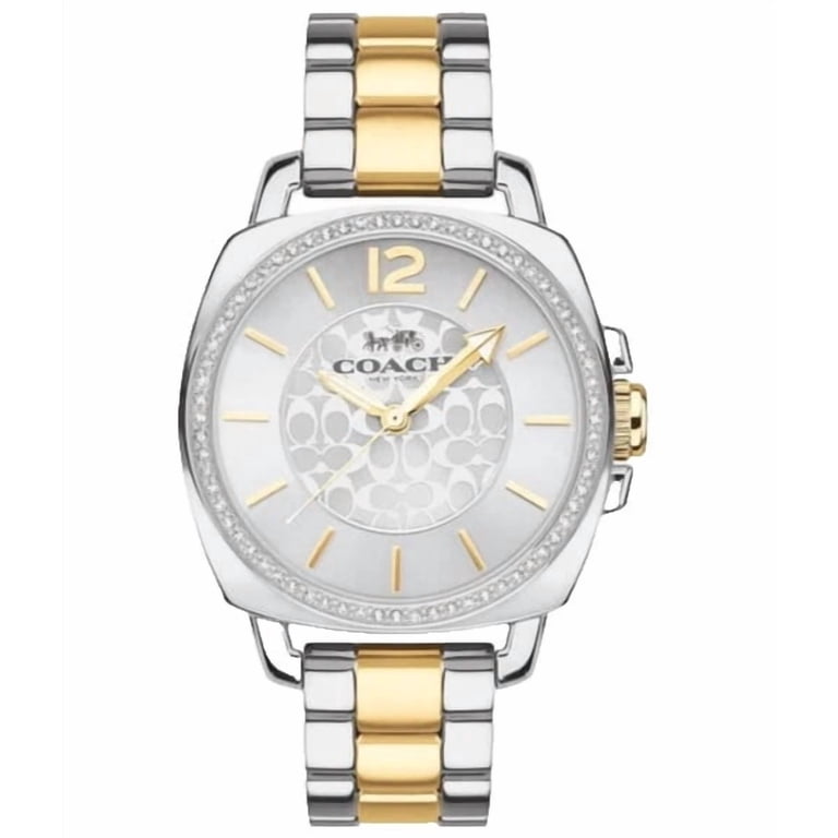 Coach (14503143) Boyfriend Crystal Bezel Logo Dial Silver  display picture 1