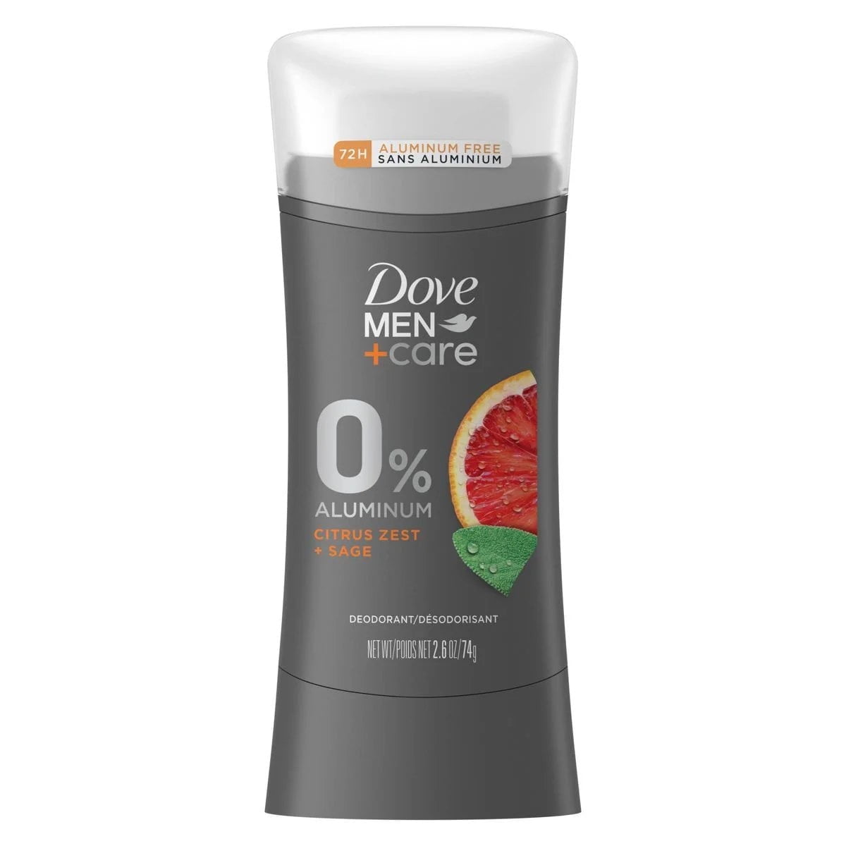 Dove Men+Care 0% Aluminum Deodorant Citrus Zest + Sage 2.6oz