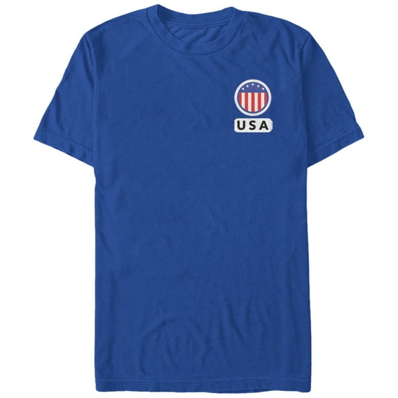 Men's Lost Gods USA Stars and Stripes Circle  Graphic Tee Royal Blue 2X Large