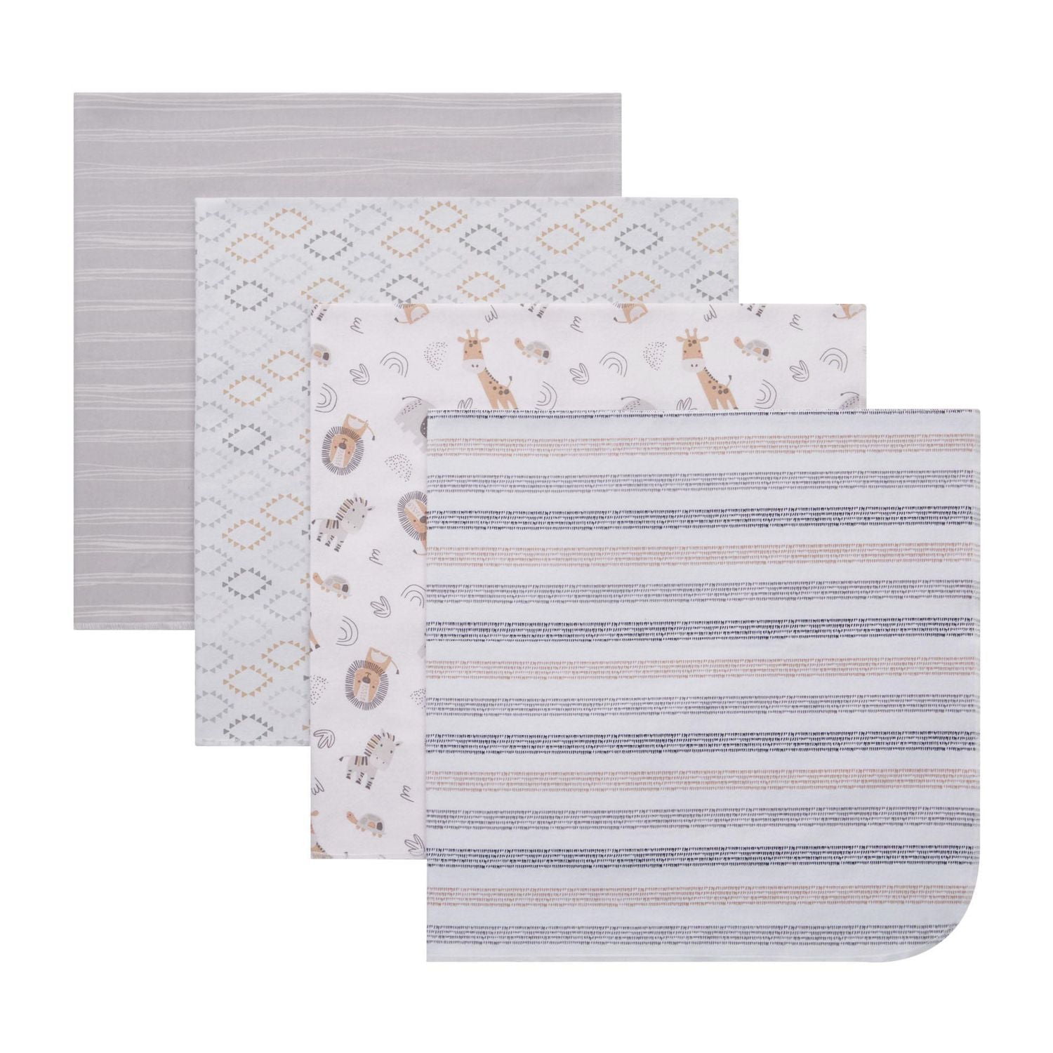 George Baby Flannel Receiving Blankets, 4-pack, organic cotton - Walmart.ca