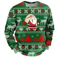 thumbnail image 4 of Chandail en Molleton Sans Capuche à Col Rond Imprimé de Noël Mode Automne Hiver pour Hommes Manches Longues Décontracté Confortable Mode Urbaine, 4 of 4