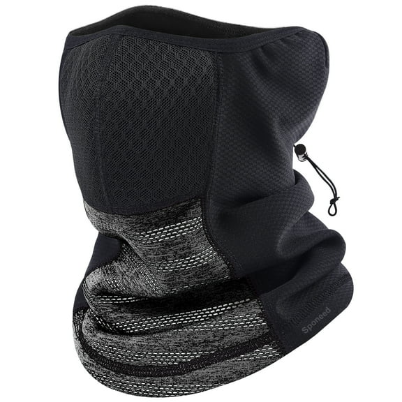 Sponeed Neck Warmer Half Face Cover Balaclavas Ski Mask Windproof Men Women Dark Gray