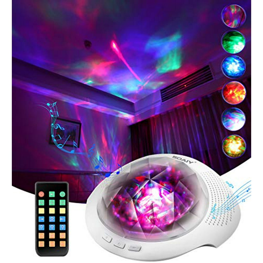 Soaiy Aurora/Northern Light Projector with White Noise Sound Machine