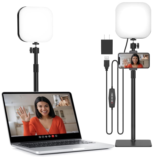 Lámpara de videoconferencia Mojimdo 180 LED con 3 colores y 5 niveles de brillo