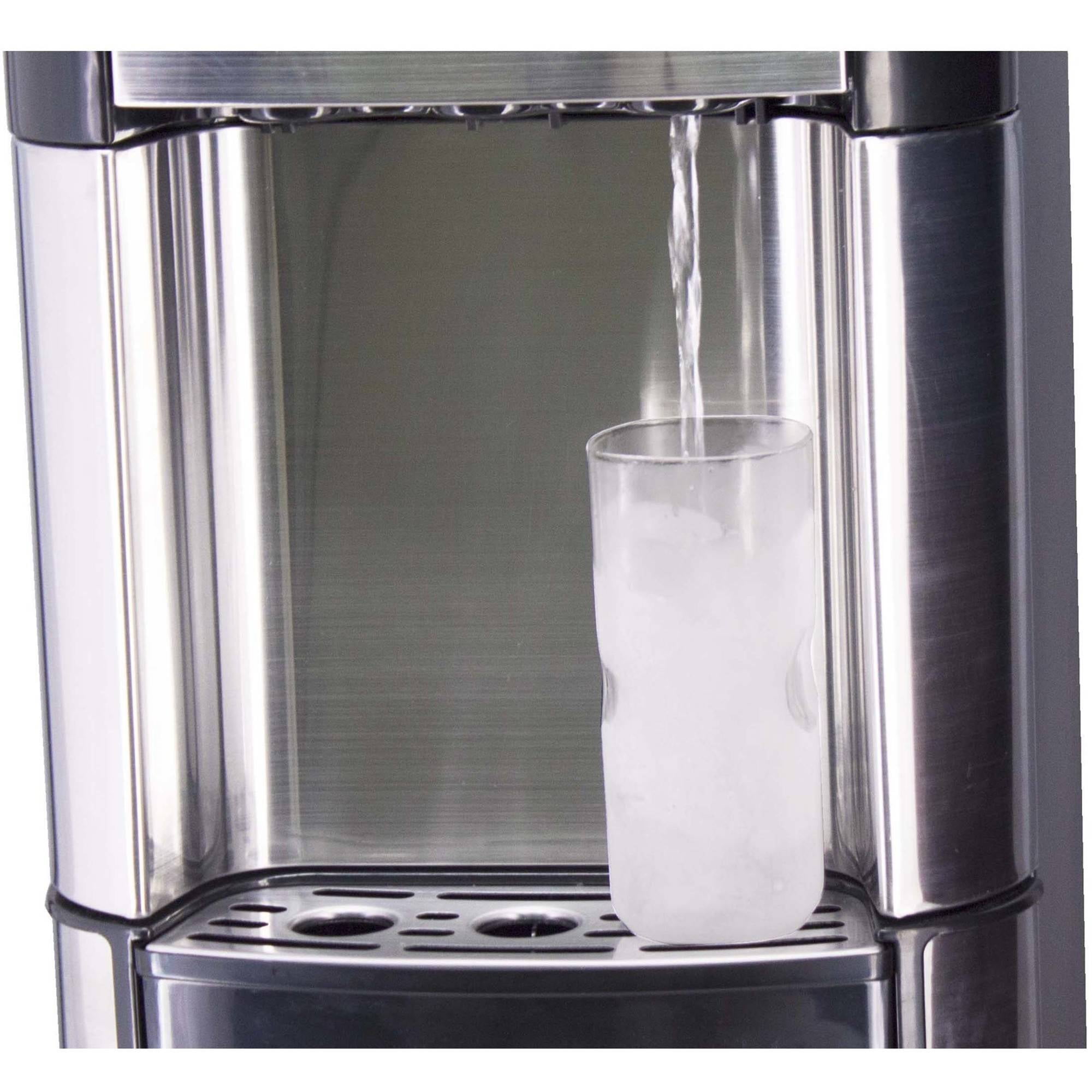 whirlpool stainless steel top load water dispenser water cooler with temperature control and cup storage