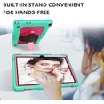 thumbnail image 3 of FIEWESEY For Walmart Onn 10.1 Tablet Case 2022 For Walmart Onn 10.1 Gen 3 Model 100071485 Tab Case Shockproof Kids Friendly Armor Case Kickstand Shoulder Hand Strap Protective Shell - Green+Pink, 3 of 6