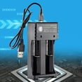 thumbnail image 2 of Porfeet Battery Charger Multifunctional Independent Charging Dual Slots 4.2V USB Smart Battery Charger Test Capacity for 18650 18500 14500 26650, 2 of 8