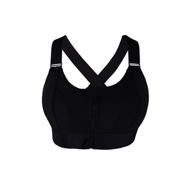 Minnieouse Sujetadores deportivos para mujer, correas ajustables, a prueba de golpes, soporte deportivo para gimnasio, chaleco deportivo con Ropa interior Negro METRO