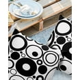 thumbnail image 2 of Pack of 2 Outdoor Pillow Covers, Modern Black Geometric Circle Abstract Art Waterproof Square Throw Pillowcase Cushion Decorative Pillow Covers for Couch Patio Tent, 20x20 in, 2 of 6