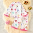 thumbnail image 7 of Jamsmile Toddler Girls Sets Sleepwear Long Sleeve Birthday Cartoon Print Tshirts Tops + Pants Outfits Little Girls Home Clothes, 7 of 7