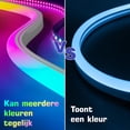 thumbnail image 2 of Tira de neón LED longziming de 5 m – Tira LED RGB flexible, resistente al agua IP65, control remoto/aplicación, lámpara de pared DIY para interiores, 2 of 5