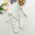thumbnail image 2 of Ettsollp Children Socks 1 Pair Winter Toddler Cotton Socks with Cute Cartoon Eyes Holding Hands Comfortable Soft Elastic Warm Mid-tube Socks for Kids Stylish, 2 of 8