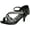 Black, variant on Lucky Top Girls F 32K Little Girls Rhinestone Heel Platform Dress Sandals Silver